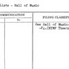 Press Lists - Hall of Music