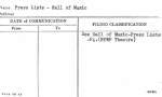 Press Lists - Hall of Music