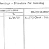 Press Meetings - Procedure for Handling