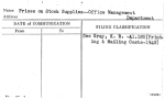 Prices on Stock Supplies--Office Management Department