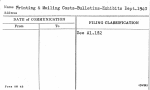 Printing & Mailing Costs-Bulletins-Exhibits Dept. 1940