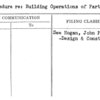 Procedure re: Building Operations of Participants