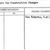 Procedure for Construction Changes