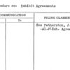 Procedure re: Exhibit Agreements