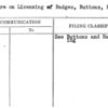 Procedure on Licensing of Badges, Buttons, Etc.