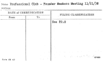 Professional Club - Founder Members Meeting 11/21/38