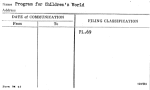 Program for Children's World