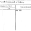Program of Promotional Activities