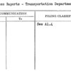 Progress Reports - Transportation Department