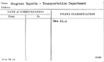 Progress Reports - Transportation Department