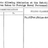 Projects Allowing Admission at the Established Children Rates to Foreign Naval Personnel in Uniform