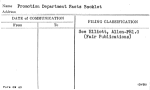 Promotion Department Facts Booklet