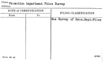 Promotion Department Files Survey