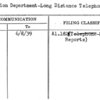 Promotion Department-Long Distance Telephone Reports