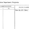Promotion Department Projects