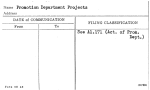 Promotion Department Projects