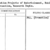 Promotion Projects of Entertainment, Exhibits, Promotion, Research Depts.