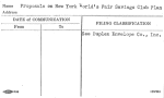 Proposals on New York World's Fair Savings Club Plan