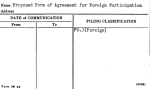 Proposed Form of Agreement for Foreign Participation