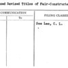 Proposed Revised Titles of Fair-Constructed Buildings