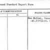 Proposed Standard Report Form