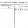 Prospect Presbyterian Church - Ladies Aid Society