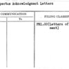 Prospectus Acknowledgment Letters