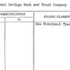 Provident Savings Bank and Trust Company