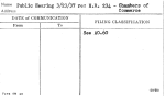 Public Hearing 3/23/37 re: H.R. 234 - Chambers of Commerce