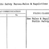Public Safety Bureau-Rules & Regulations