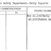 Public Safety Department--Daily Reports