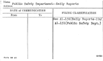 Public Safety Department--Daily Reports