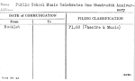 Public School Music Celebrates One Hundredth Anniversary