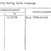 Publicity During Sales Campaign