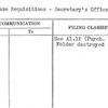 Purchase Requisitions - Secretary's Office