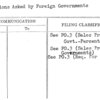 Questions Asked by Foreign Governments