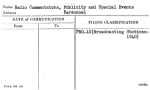 Radio Commentators, Publicity and Special Events Personnel