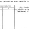 Railroads Authorized To Print Admission Tickets