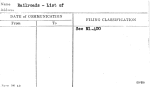 Railroads - List of