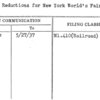 Rate Reductions for New York World's Fair-Report on