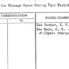 Rates for Storage Space During Fair Period 1940