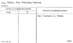 Rawls, Alec Wrecking Company
