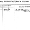 Receiving Procedure-Equipment & Supplies