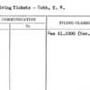 Receiving Tickets - Cobb, E.w.