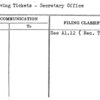 Receiving Tickets - Secretary Office