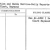 Reception and Guide Service-Daily Reports-Clark, Raymond