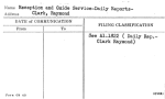 Reception and Guide Service-Daily Reports-Clark, Raymond