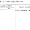Recognition of Advisory Committees