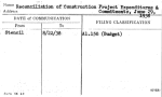 Reconciliation of Construct Project Expenditures & Commitments, June 29, 1938