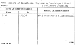 Record of Architects, Engineers, Landscape & Mural & Sculptors Contracts